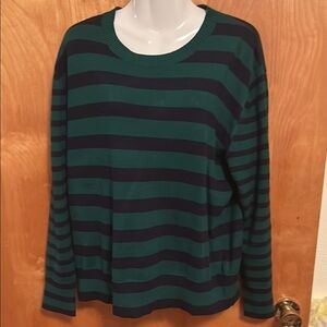 Striped Green and Navy Sweater